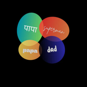 Mens - Papa word bubbles Hindi Design