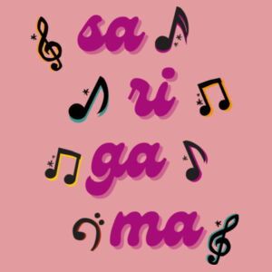 Musical sa ri ga ma pink Design