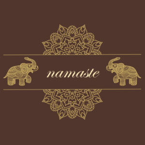 Womens - namaste elephant tee  Design