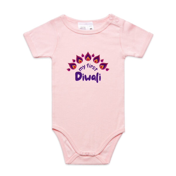 My first Diwali girls onesie - organic cotton Thumbnail